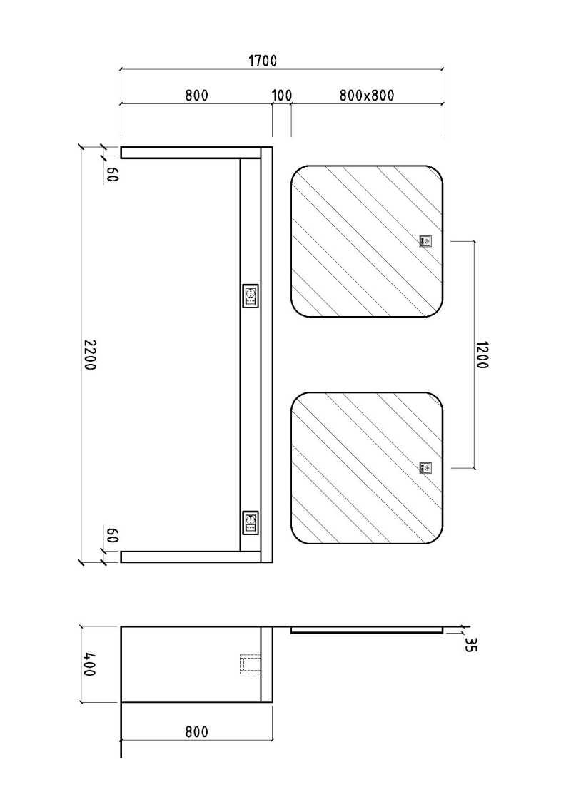 iTable Murale 2P Structure Details