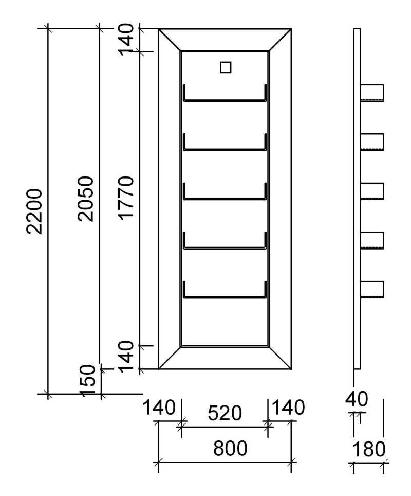 Silver Display Structure Details