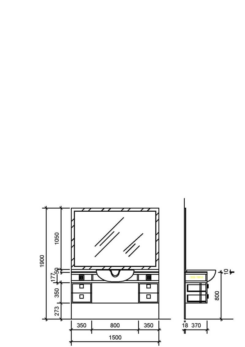 Menspace avec cuvette Structure Details