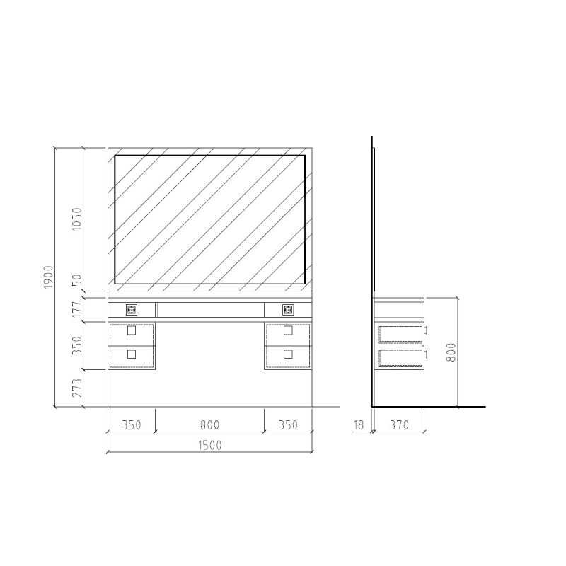 Menspace sans cuvette Structure Details